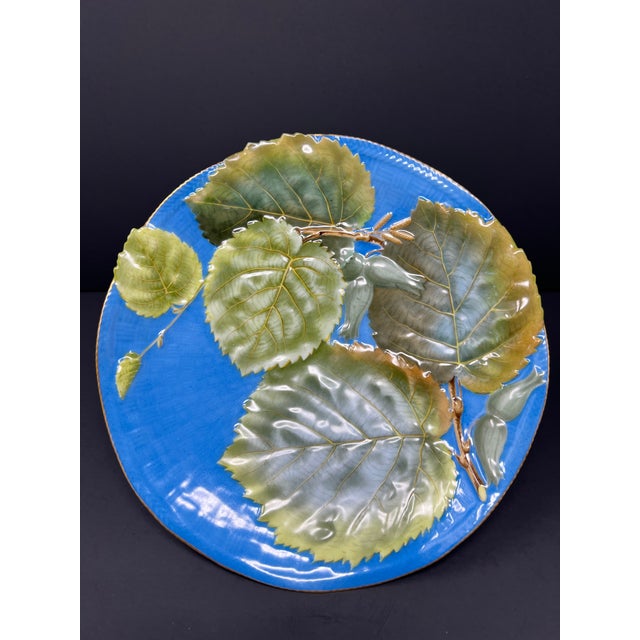 Mid 20th Century Pair of Italian Renata Depose Metallica Glaze Footed Compotes With Aspen Leaf Motif, Mid-Century For Sale - Image 5 of 12