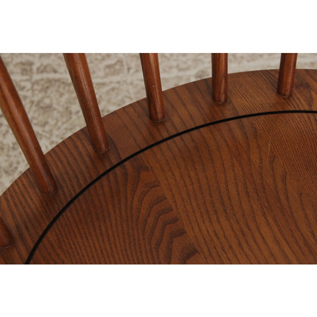 Set of 6 Hitchcock Oak Windsor Style Dining Room Chairs For Sale - Image 16 of 18