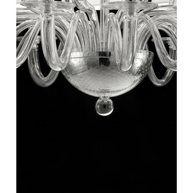Transparent Murano Glass Chandelier by Simoeng for Simoeng For Sale - Image 6 of 9