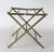 Hollywood Regency Vintage Brass Folding Luggage Rack For Sale - Image 3 of 9