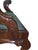 Pair of Vintage Chippendale-Style Carved Mahogany Armchairs With Green Upholstery For Sale - Image 4 of 12