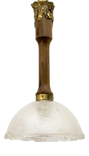 Mid-Century Modern Murano Glass and Bronze Pendant by Angelo Brotto for Esperia, 1970s
