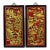 Early 20th Century Chinese Black Lacquer Painted and Carved Gold Giltwood Wall Hanging Panels - a Pair For Sale