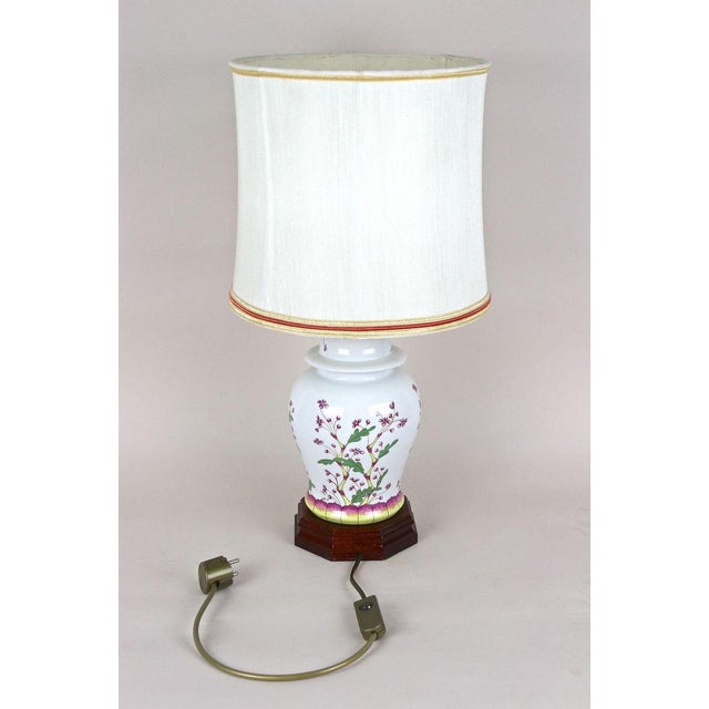 Vintage Ceramic Table Lamps with Lampshades, 1970s, Set of 2 For Sale - Image 6 of 18