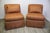 Drexel Heritage Pair of Drexel Heritage Oversized Slipper Lounge Chairs in Rust & Olive Stripe, 2006 For Sale - Image 4 of 12