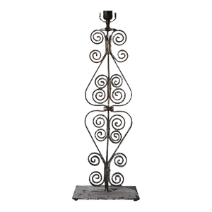 Victorian Forged and Painted Iron Architectural Baluster One-Light Table Lamp