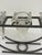 Brutalist Vintage 1980s Brutalist Iron & Crystal Triple Votive Candle Holder Candelabra For Sale - Image 3 of 12