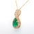 Green Gia Certified Colombian Emerald Diamond Halo Pendant: Solid 14k Gold, 10x6mm For Sale - Image 8 of 8