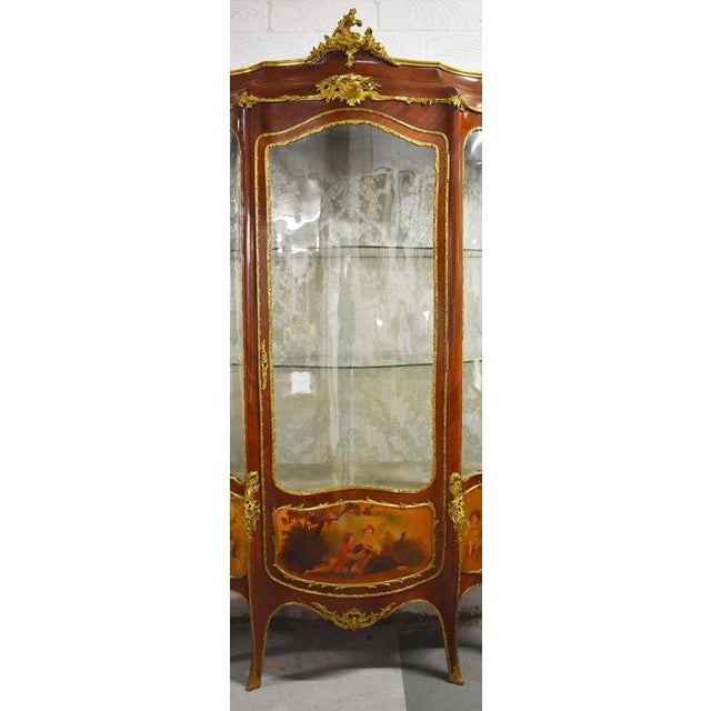 Large Vernis Martin Display Cabinet, 1860 For Sale - Image 3 of 15