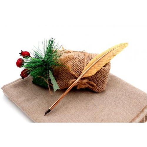 Metal Gold Quill Pen with Richly Engraved Definitions For Sale - Image 7 of 7