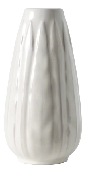 White Glaze Lancet Vase by Anna-Lisa Thomson for Upsala Ekeby, 1950s