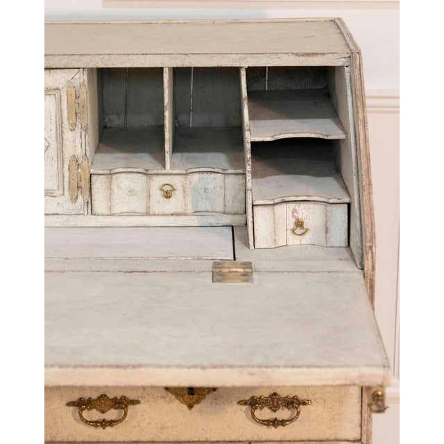 19th-century Scandinavian bureau with exquisite carved detailing For Sale - Image 11 of 16
