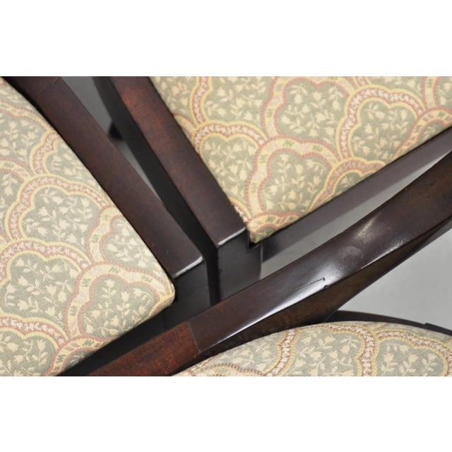 Late 20th Century Attributed to Pietro Constantini Italian Regency Mahogany Klismos Dining Chairs - Set of 4 For Sale - Image 10 of 15