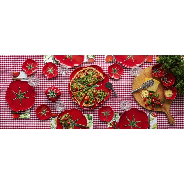 Bordallo Pinheiro Bordallo Pinheiro Tomato Dinner Plates, Set of 4 For Sale - Image 4 of 6
