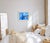 Sky Blue Blue Harbor Morning, Modern Impressionist Oil Painting Seascape For Sale - Image 8 of 8