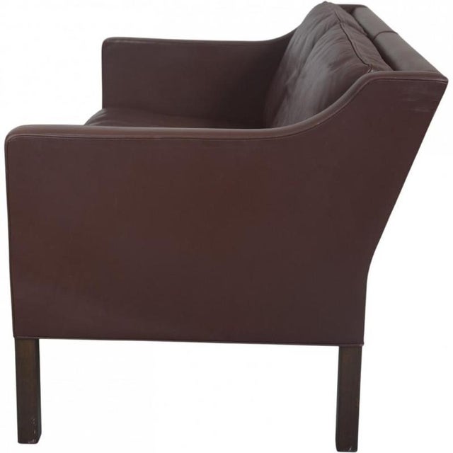 2422 Two-Seater Sofa in Brown Leather by Børge Mogensen, 1980s For Sale - Image 18 of 18