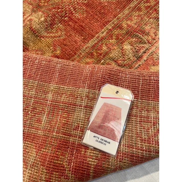 Mid 19th Century Tribal Turkish Oushak Rug For Sale - Image 4 of 5