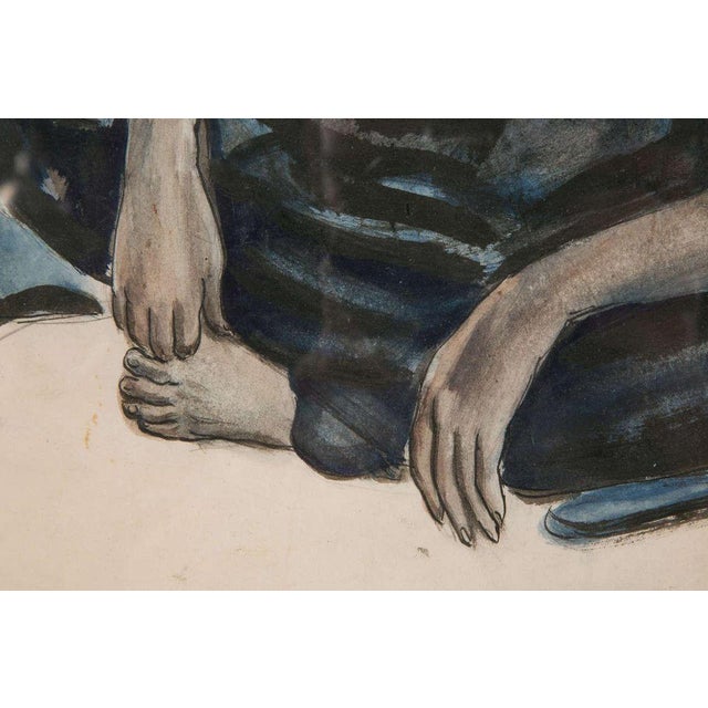 1940s Touareg in Hoggar Gouache by Monique Cras, Art Deco, 1942 For Sale - Image 5 of 9