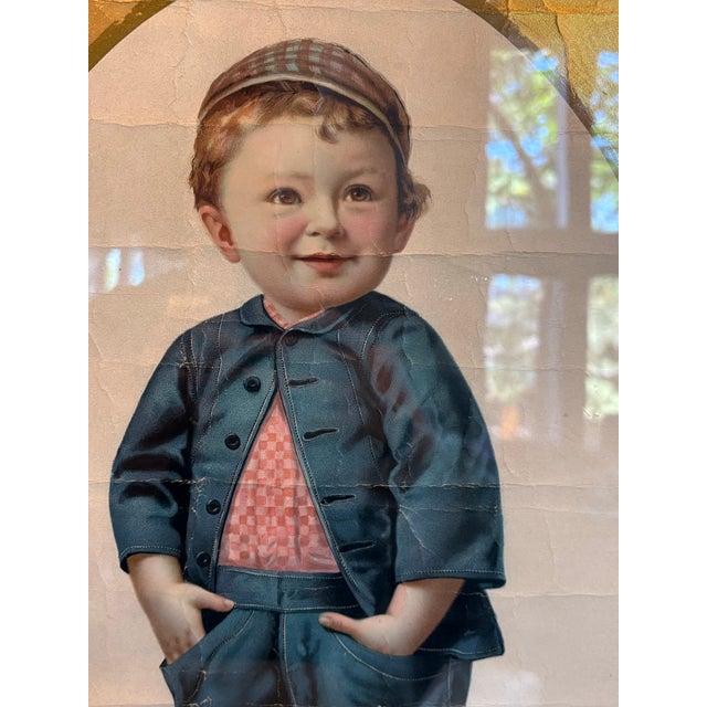 A captivating antique wall piece featuring the beloved “Mother’s Boy” image, beautifully presented in an exceptional...