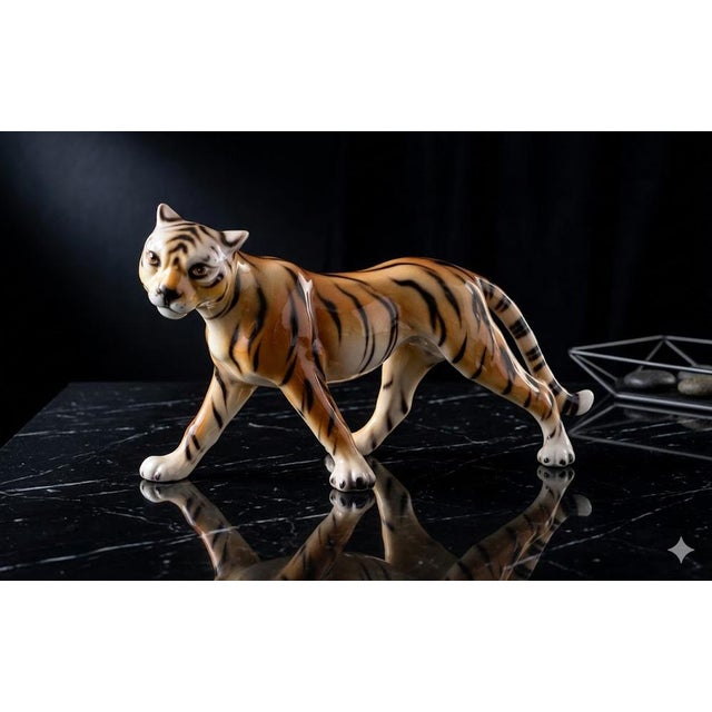 Mid-Century Modern Ceramic Tiger from Montebello, Italy, 1970s For Sale - Image 3 of 16