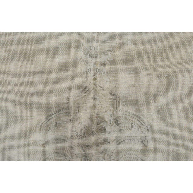 Kerman Rug 9’5” X 12′ Ivory Wool Vintage Distressed Hand-Knotted Carpet For Sale - Image 9 of 15