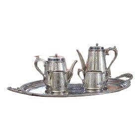 Antique Coffee Service from Walker & Hall Sheffield, Set of 5 For Sale