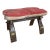 Vintage Mid-Century Egyptian Camel Saddle Stool – Red Leather & Brass Details For Sale