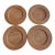 Vintage Woven Rattan Plate Chargers - Set of 4 For Sale