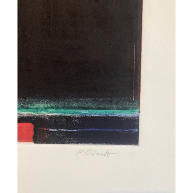 Pierre Obando, Abstract Modernist Colorful Bold Monoprint Monotype Painting Print Pierre Obando, 1997 For Sale - Image 4 of 7