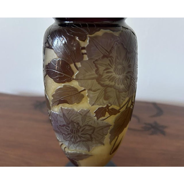 Ovoid-Shaped Glass Vase from Emile Gallé, 1890s For Sale - Image 11 of 18