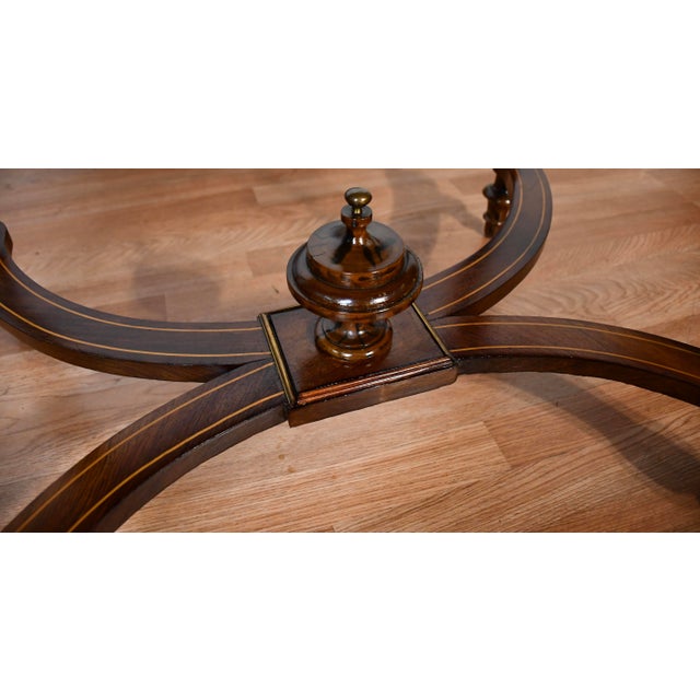 19th French Louis XV Rosewood Inlaid Center Table With Ormolu Mounts Desk For Sale - Image 6 of 18