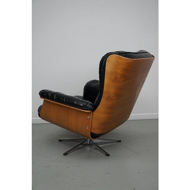 Black Vintage Swivel Lounge Chair by Martin Stoll for Giroflex, Germany, 1960s For Sale - Image 8 of 17