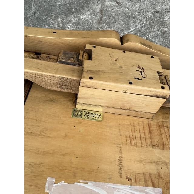 Late 20th Century Vintage Parquet Inlay Extendable Dining Table For Sale - Image 5 of 12