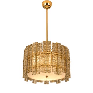 Italian Fumè Tropical Murano Glass Gold Chandelier by Simoeng For Sale