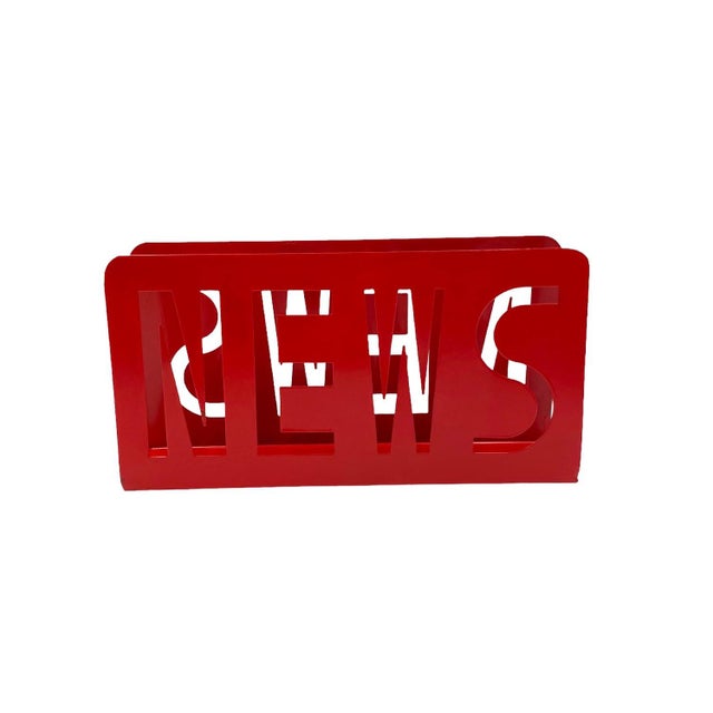 Space Age Red Magazine Rack, France, 1970s For Sale - Image 13 of 15