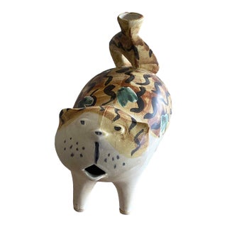 Vintage Pacific Stoneware Cat Pitcher Prototype Bennett Welsh 1971 For Sale
