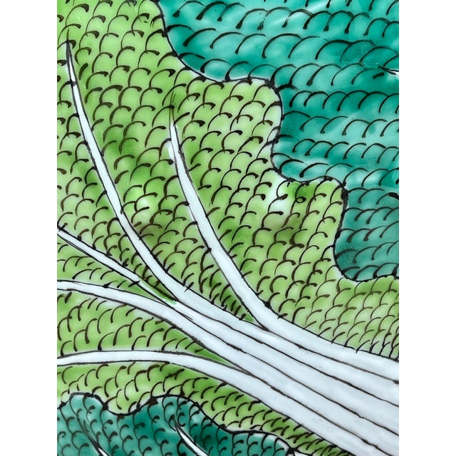 Chinese Bok Choy Hand Painted Garden Stool – Famille Verte Jingdezhen Porcelain For Sale - Image 11 of 12