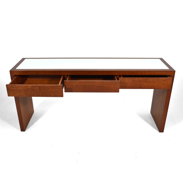 Brown Conde House Console Table with Drawers & Glass Top For Sale - Image 8 of 12