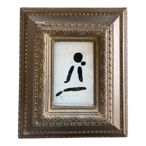 Contemporary McKenzie Dove Original Abstract Painting in Vintage Frame