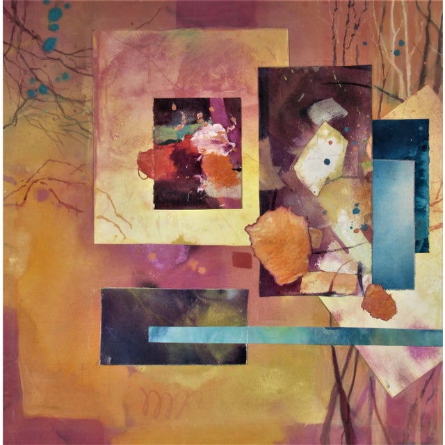 This artwork "Untitled #2" 1990 is an oil painting with collage on canvas by noted artist Georgia Whitaker. It is signed...