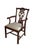 Pair of Maitland Smith Chippendale style dining armchairs, circa 1990s. Made of mahogany featuring serpentine crest rails...