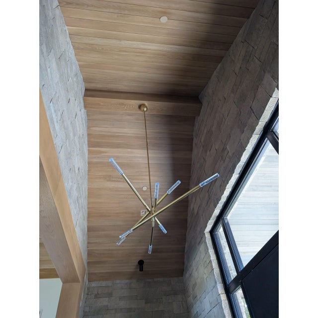 Modern Kelly Wearstler for Visual Comfort Rousseau Grande Brass Eight-Light Chandelier For Sale - Image 3 of 3