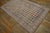 1920s Ivory Purple Geometric Triban Antique Indian Cotton Agra Rug 3'10" X 6'8" Pile Knotted Carpet For Sale - Image 4 of 13