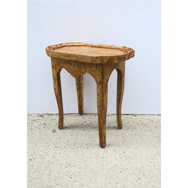 Italian Gold Giltwood Side Table For Sale - Image 4 of 17