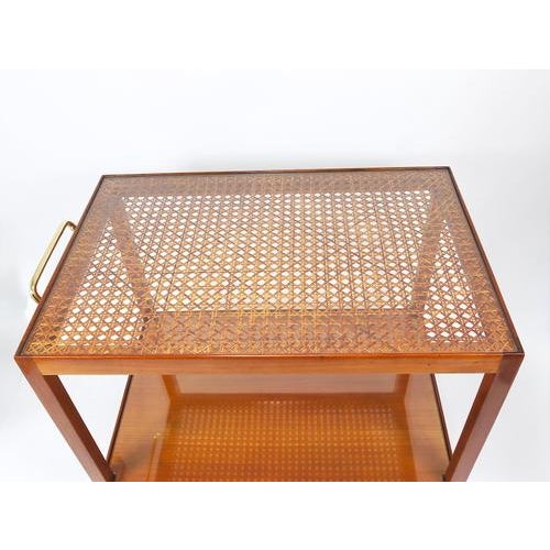 Bar Cart Serving Trolley by Julius Jirasek for Werkstätte Hagenauer, Vienna, 1930s For Sale - Image 17 of 18