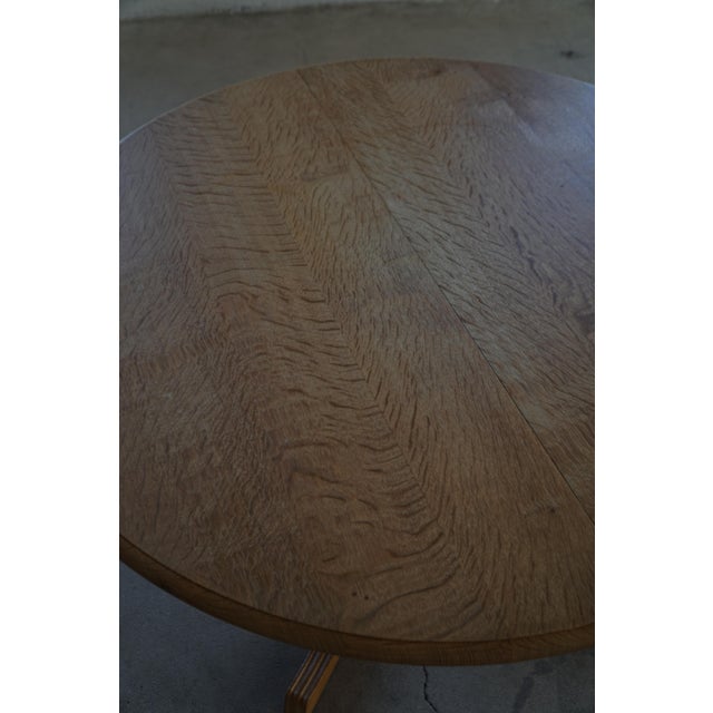 Mid-Century Modern Danish Round Dining Table in Oak with Two Extensions, 1960s For Sale - Image 17 of 18