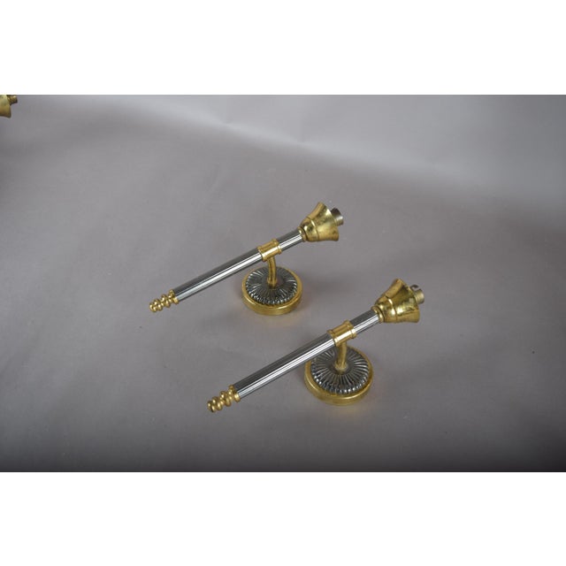 Brass and Glass Wall Lights, 1950s, Set of 3 For Sale - Image 9 of 13