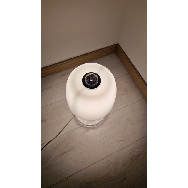 Table Lamp in Handworked Glass with Opaline Shade from Foscarini, 1990s For Sale - Image 4 of 13