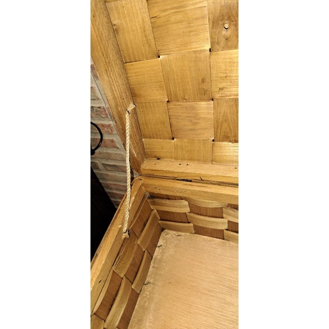 Vintage Woven Wooden Box, 1975 For Sale - Image 6 of 9