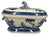 Elevate your dining experience with the Mottahedah Blue and White Canton Tureen with Under Plate. This elegant piece...